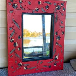 Hand painted decorative mirror